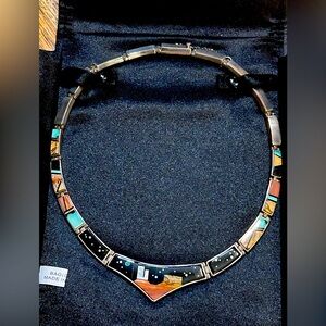 Calvin Begay Sterling Necklace